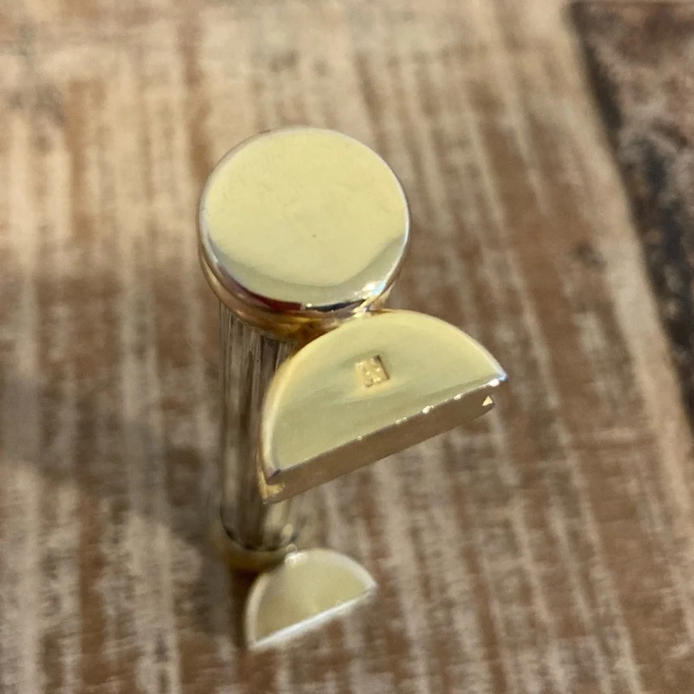 4 Knife Rests Chopstick Rests Signed SL Silver Plated and Gold Tone Vintage